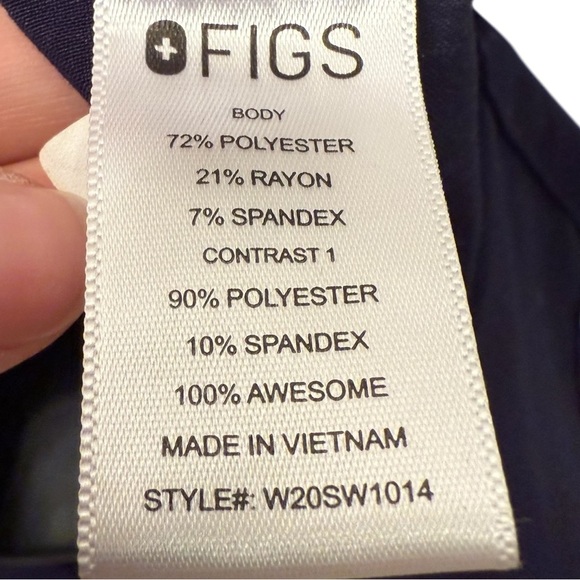 Figs Tela Scrub Top navy - Picture 5 of 8